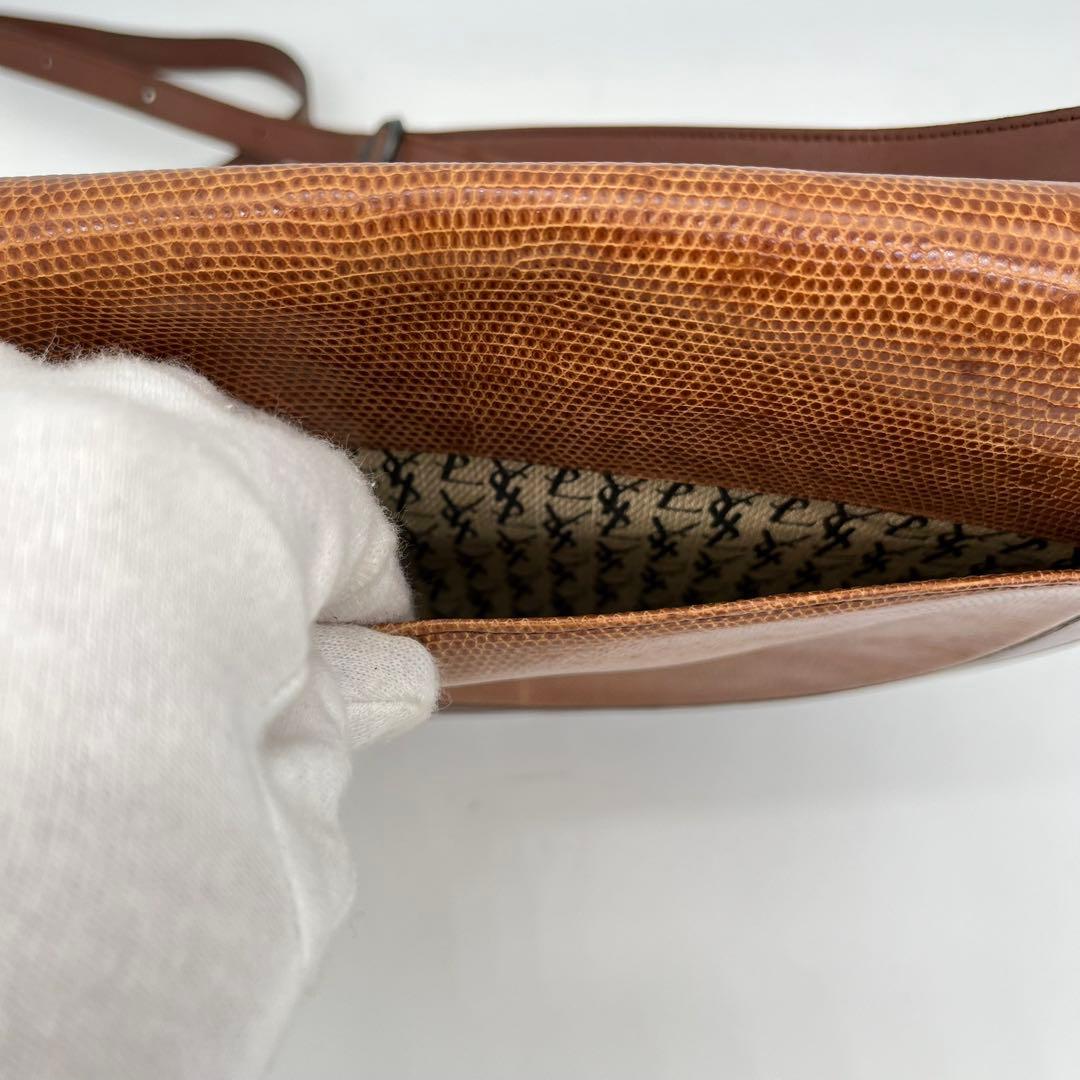 イヴサンローラン ショルダーバッグ 斜めがけ カサンドラ YSL リザードレザー