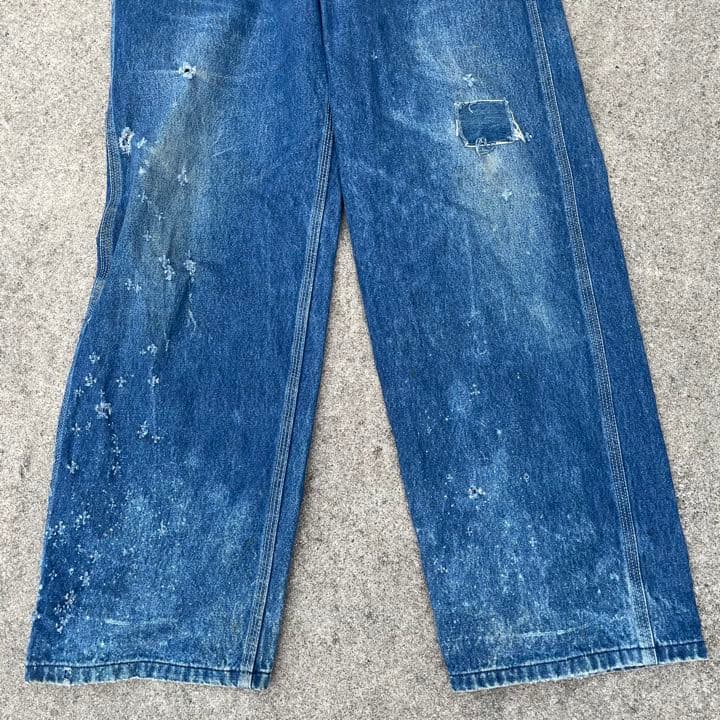 激渋　パッチワーク　ボロ　ビンテージ　カーハート　オーバーオール グランジ