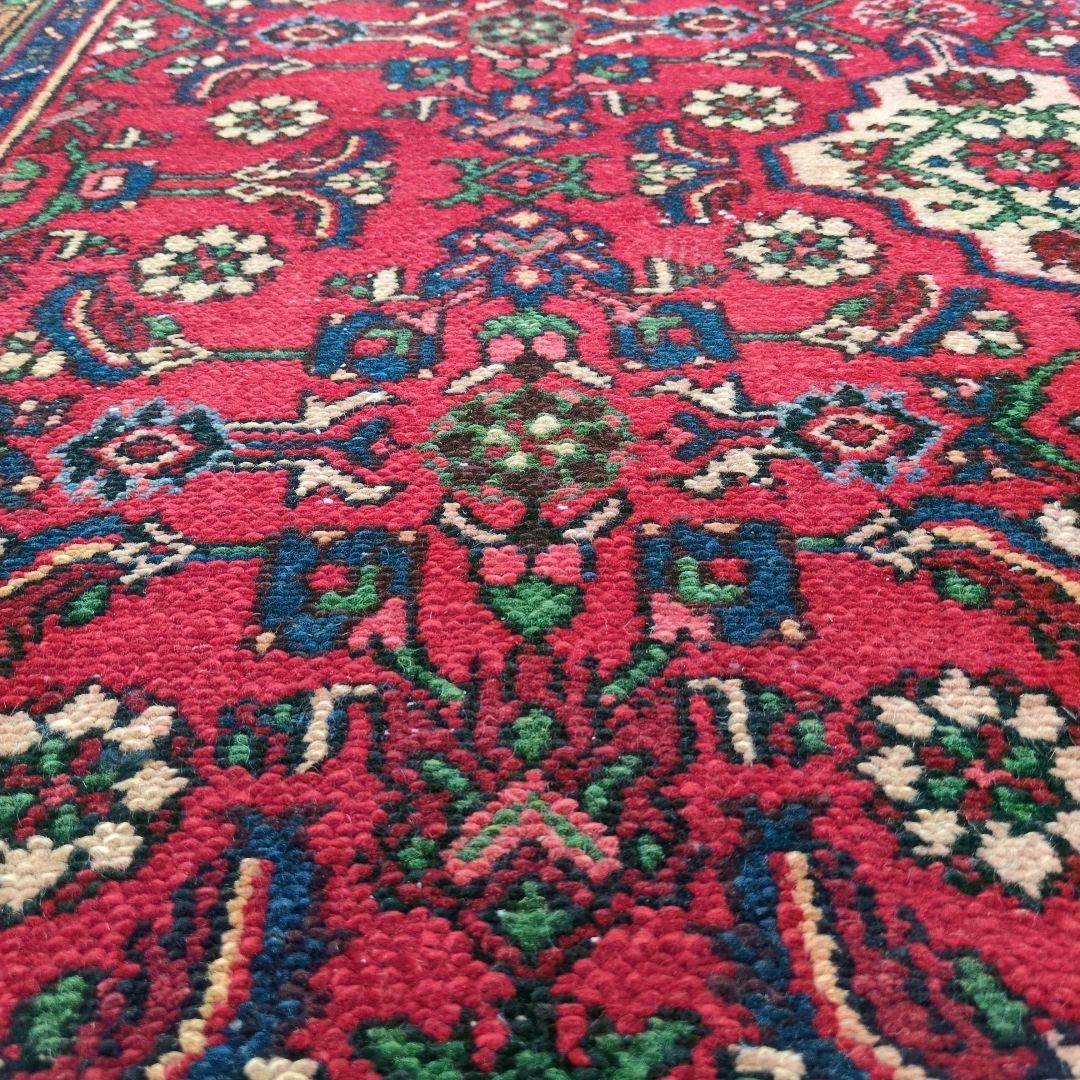 ヴィンテージラグ　ペルシャ絨毯　ハマダン　手織り絨毯　トライバルラグ