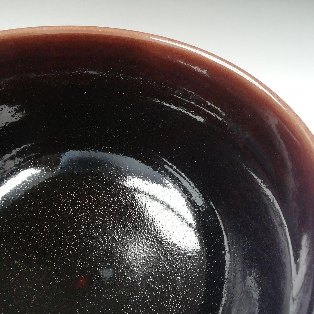 Ｔ４７８　茶碗　『九谷焼』『深厚釉　茶碗』『三代為吉 造』　共箱　抹茶碗　茶道具