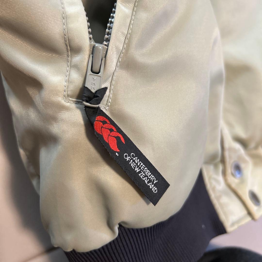 レア ラグビー オールブラックス カンタベリー製 中綿入りジャケット XL