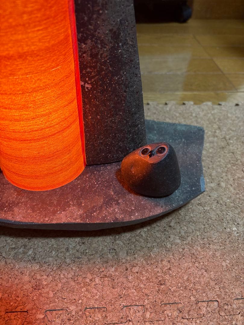 ふくろう　石製　照明 フクロウ 不苦労　室内照明　インテリア　置物　縁起物