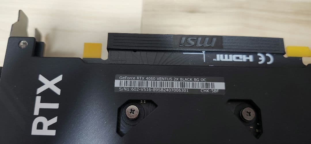 MSI GeForceRTX4060（たなごうさん専用）