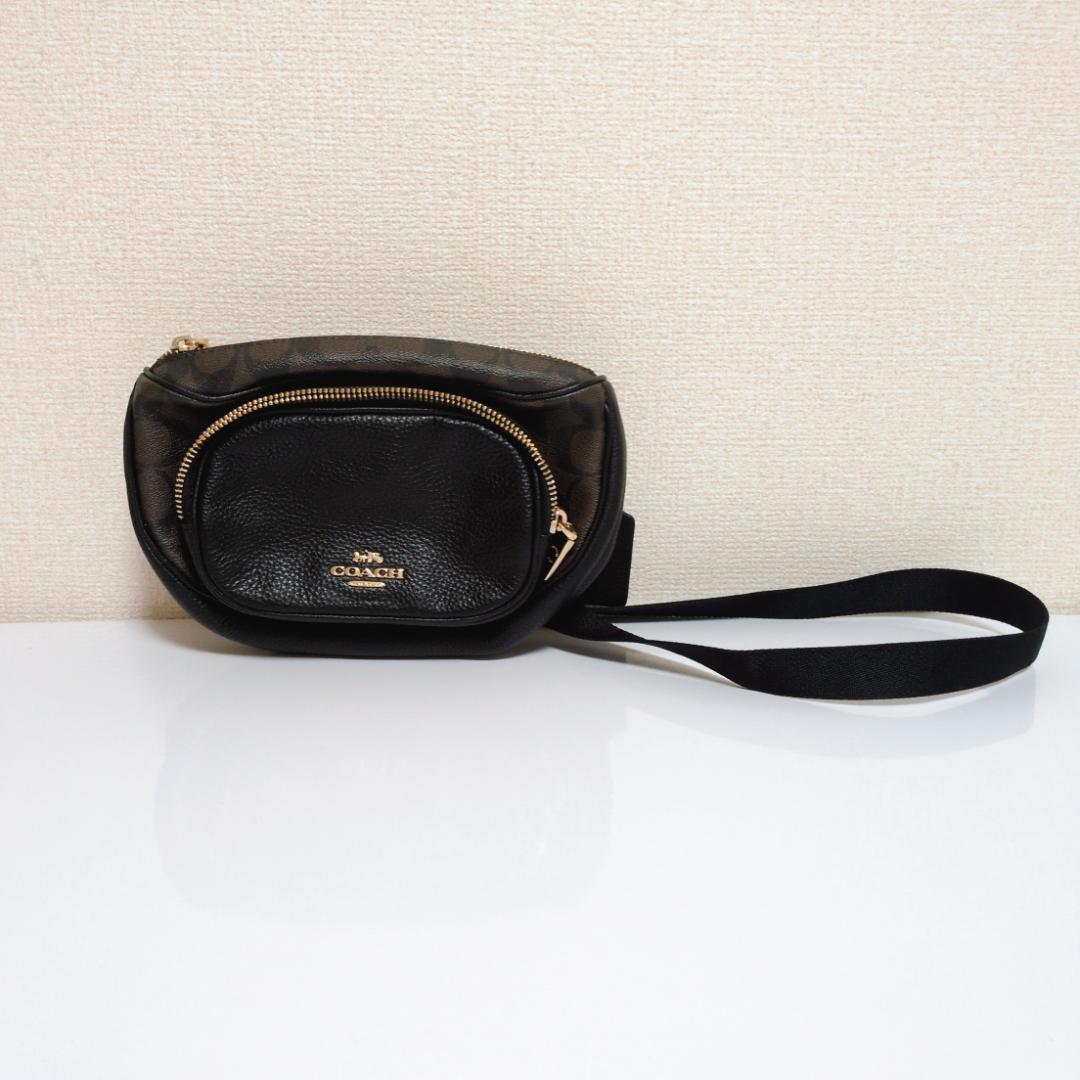 【めぇ】コーチ COACH ボディ ウエストバッグ シグネチャー