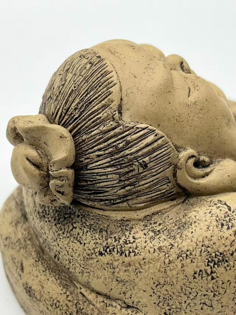 民国 紫砂布袋和尚 置物　茶道具　骨董品　唐物 中国古美術(F-178)