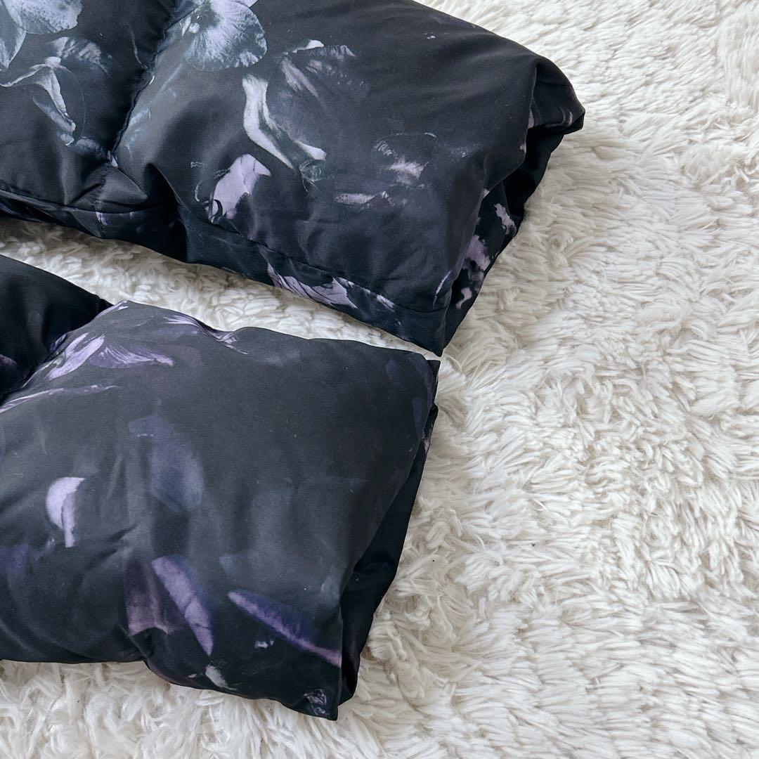 美品 ポールスミス 花柄 ダウンジャケット ハーフジップ プルオーバー ブラック