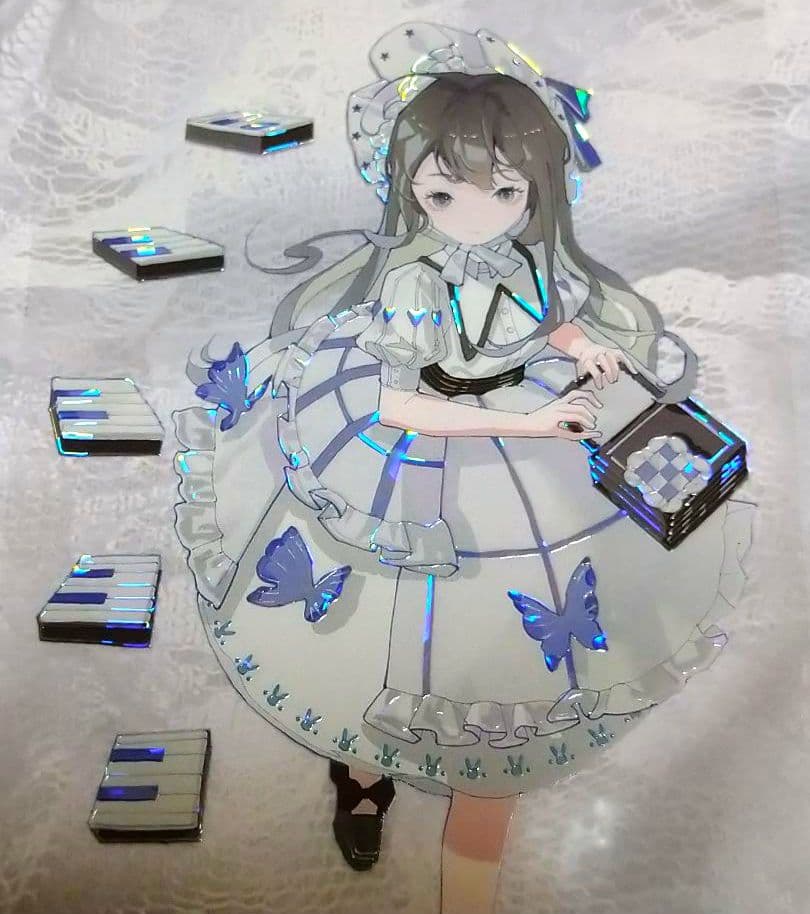 J665＃紫韵童谣(贝壳光)一木一横切り売り海外人物マステ女の子