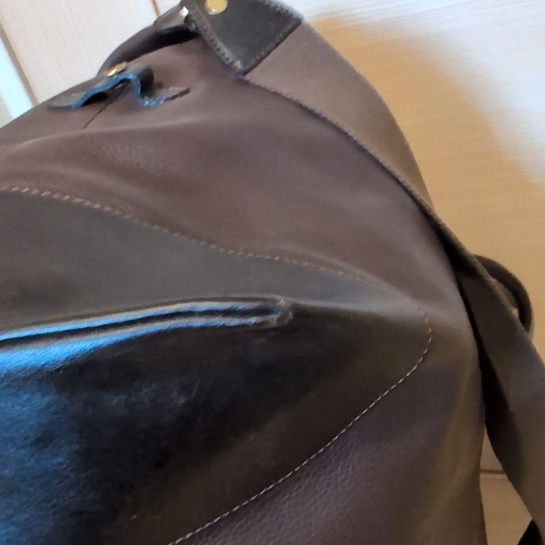 【美品】BALLY バリー ダークブラウン ボストンバッグ 2WAY シボ革