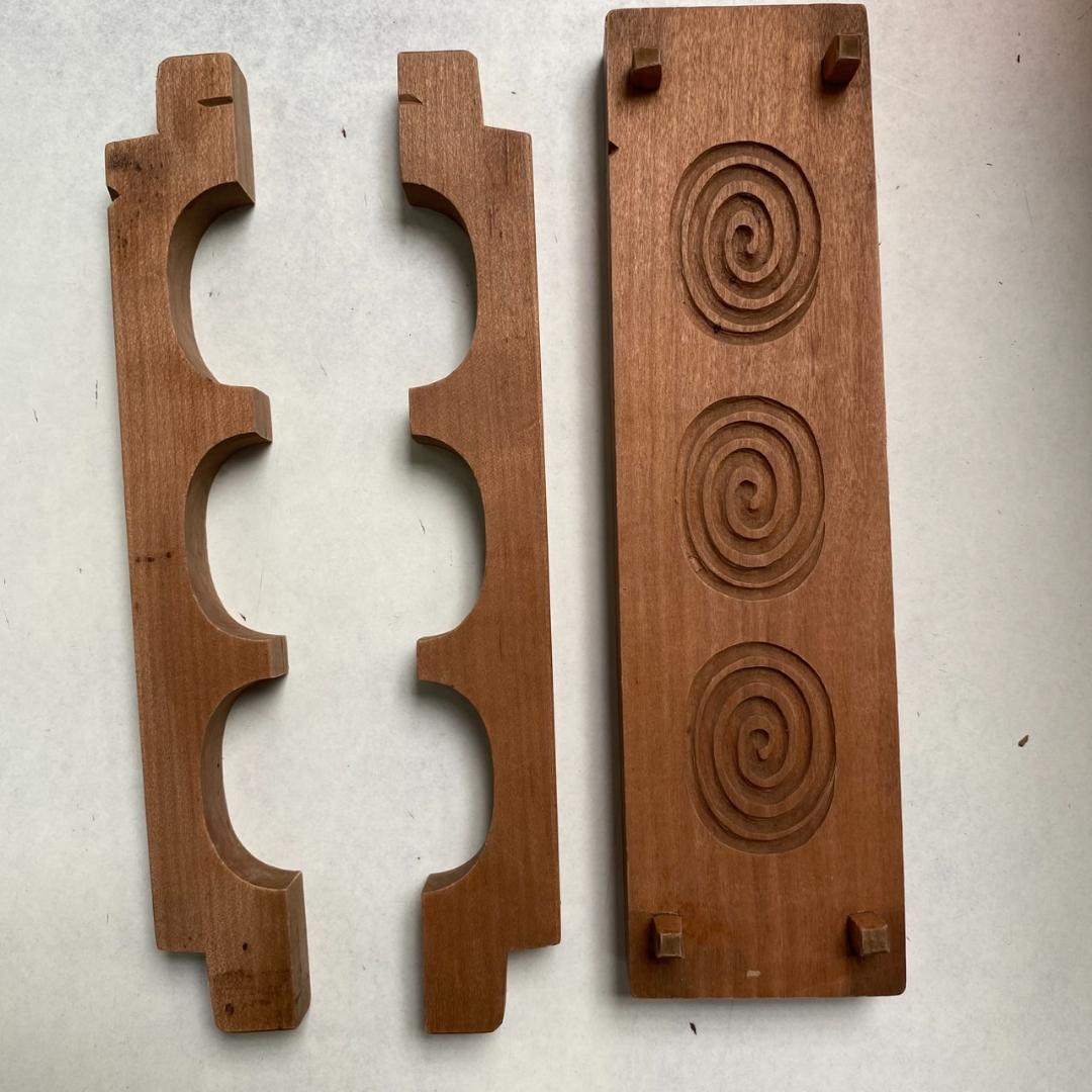 和菓子木型　5種セット【朱塗り木箱入り】