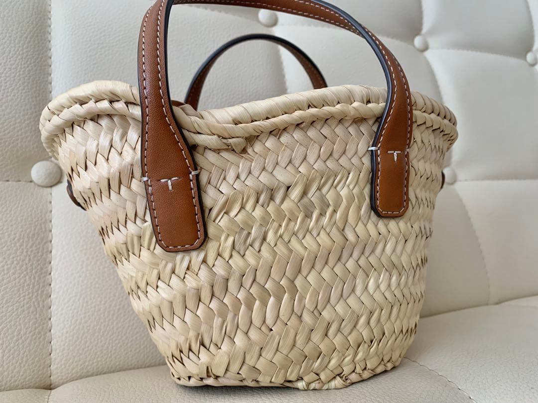 【新品同様美品】Tory Burch トリーバーチ　ストロー かごバッグ ミニ