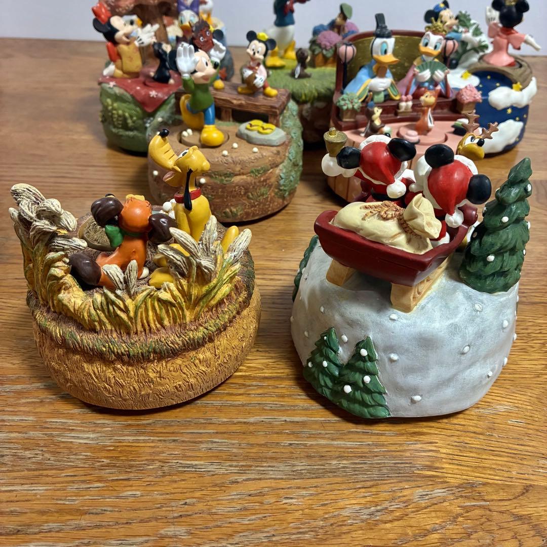 箱有 ディズニー オルゴール ベルメゾン 8個セット オブジェ フィギュア 希少