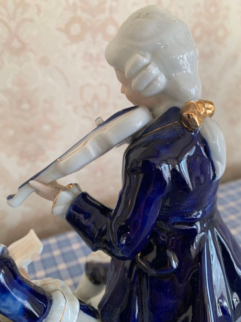 愛の讃歌 オルゴール アンティーク レトロ 陶器 フランス人形風 日本製