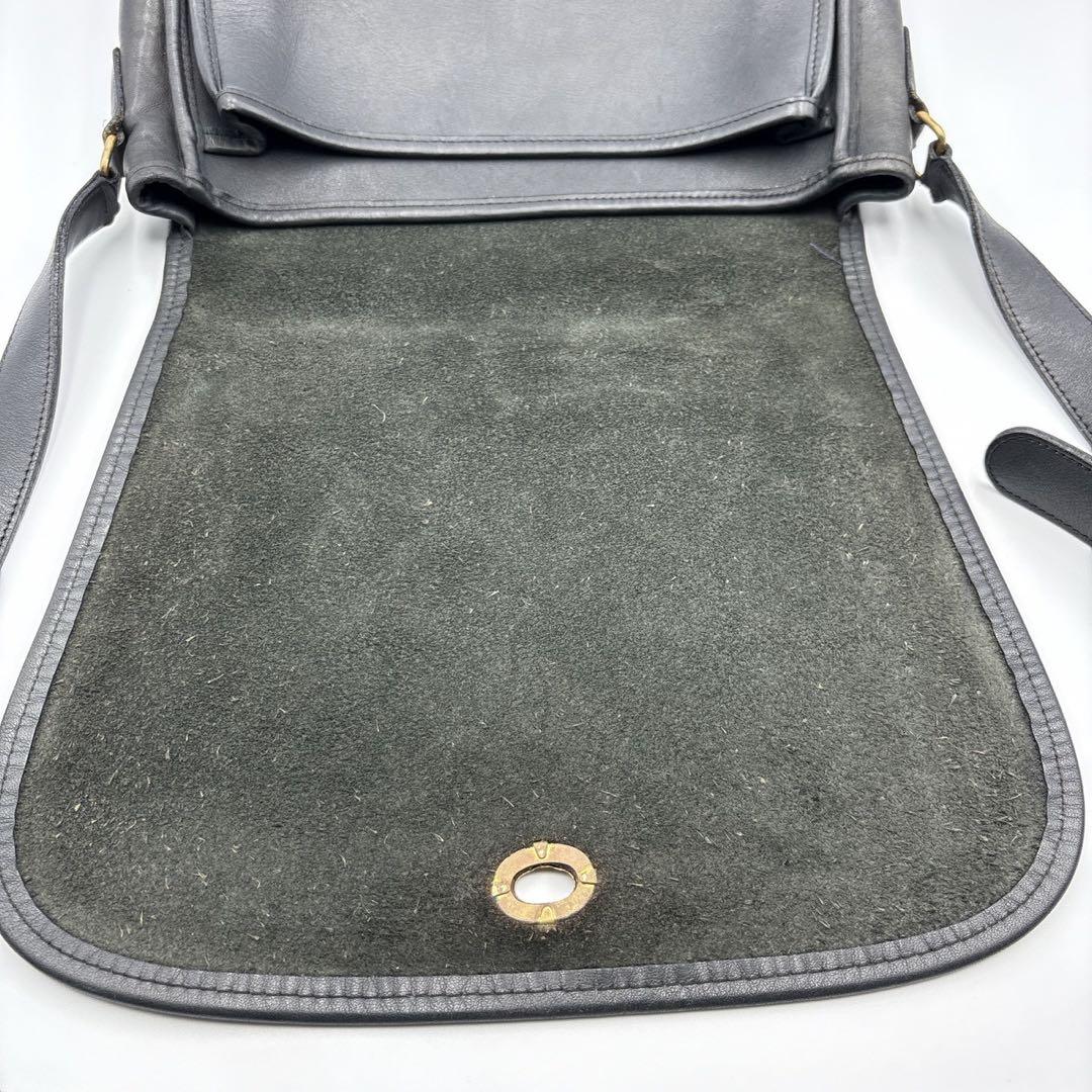 希少 USA製 オールドコーチ ショルダーバッグ ターンロック 紺 ネイビー