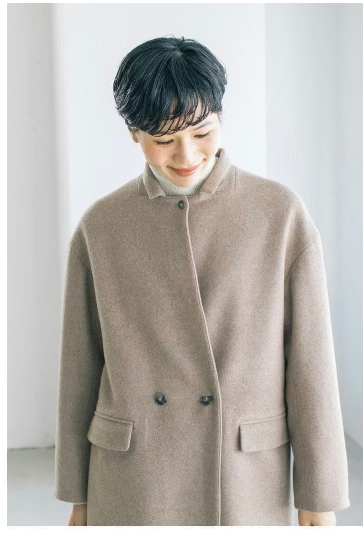 「冬のお出かけも私らしく」3WAYアレンジ襟のかろやかチェスターコート ネイビー