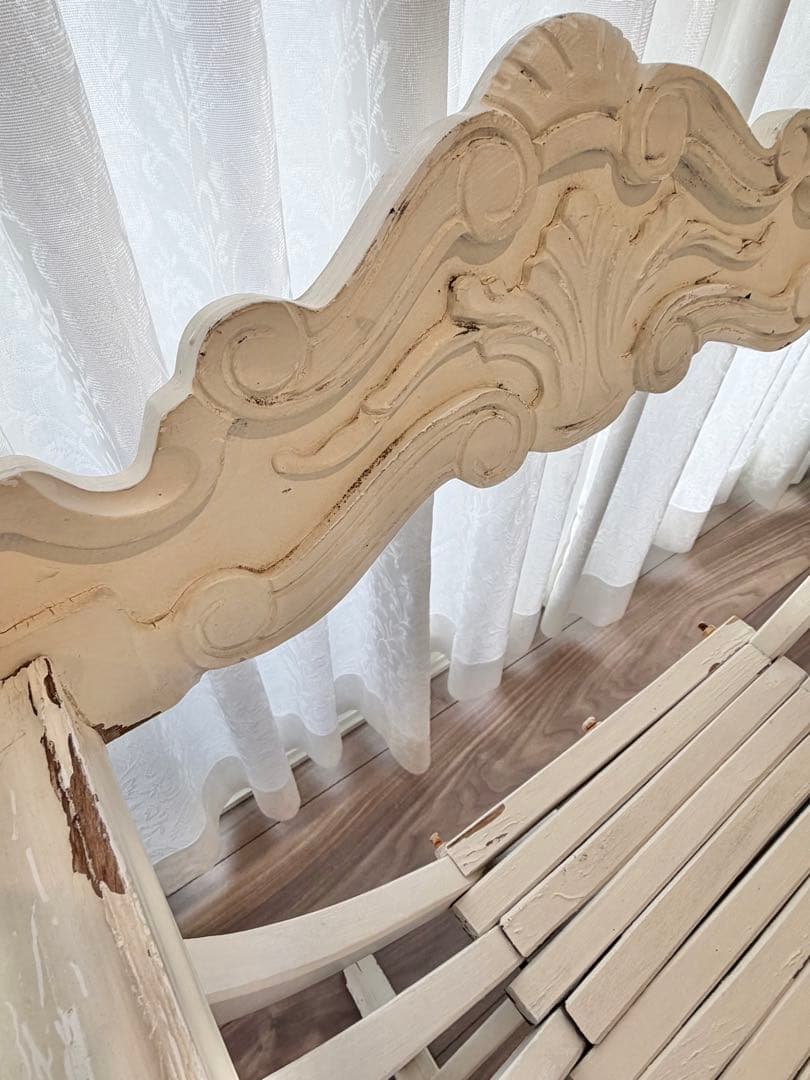 【本日限定】フランス アンティーク サボナローラチェア X脚 折りたたみ椅子