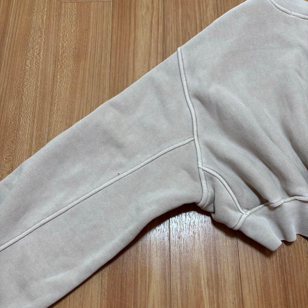 ロゴ刺繍 Vネック クロップドスウェット