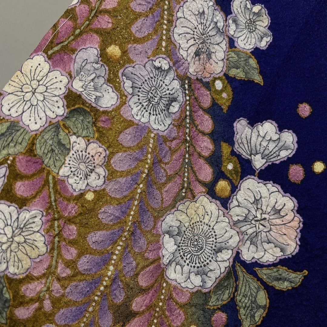 未着用　振袖　辻ヶ花　絞り　藤の花　襦袢付き　成人式　晴れ日　着物　064a p