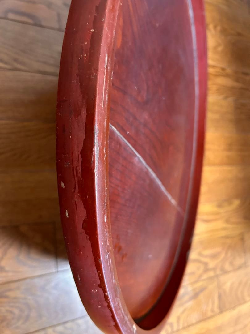 ちゃぶ台➕大丸お盆　 木製　古民家　古道具　レトロ　アンティーク