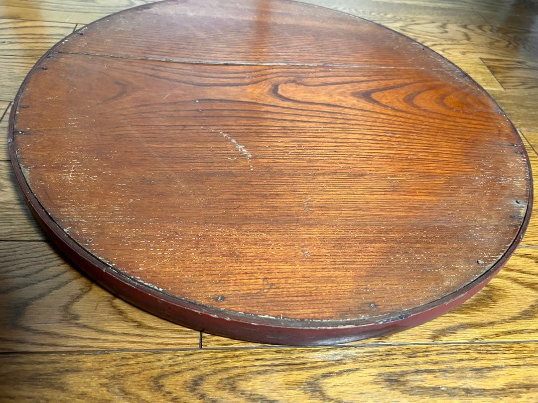 ちゃぶ台➕大丸お盆　 木製　古民家　古道具　レトロ　アンティーク