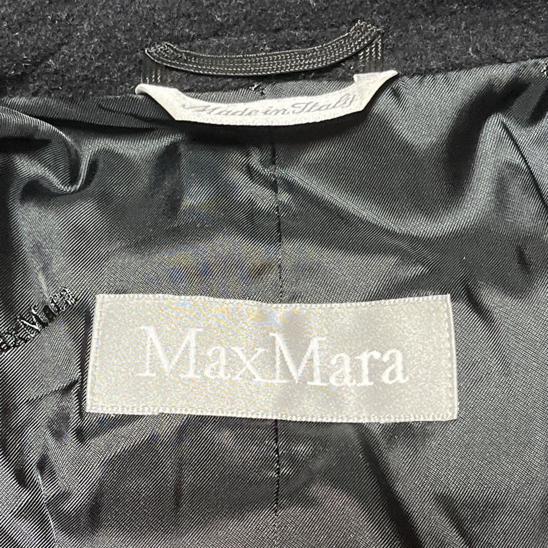 マックスマーラ ウールコート 38 ブラック 銀タグ ダブルブレスト