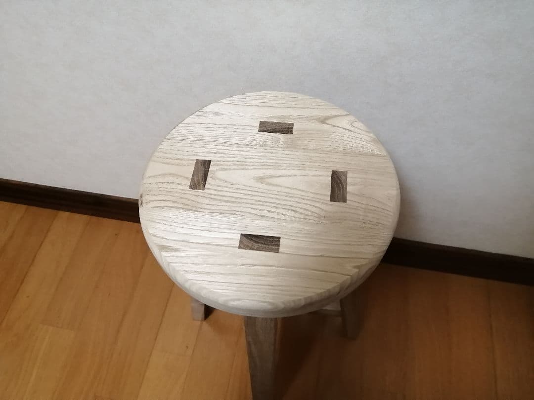 栗材スツール　高さ60cm　丸椅子　stool