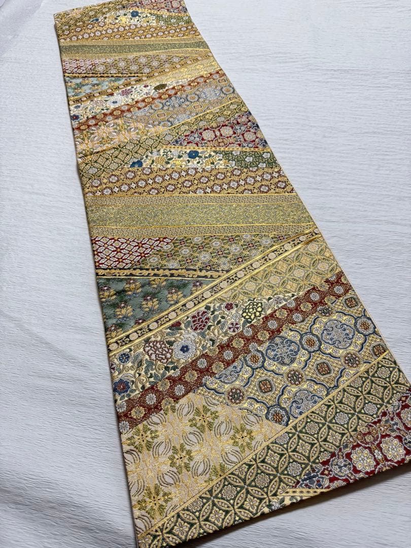 m-97 本金箔 2面 袋帯 正絹