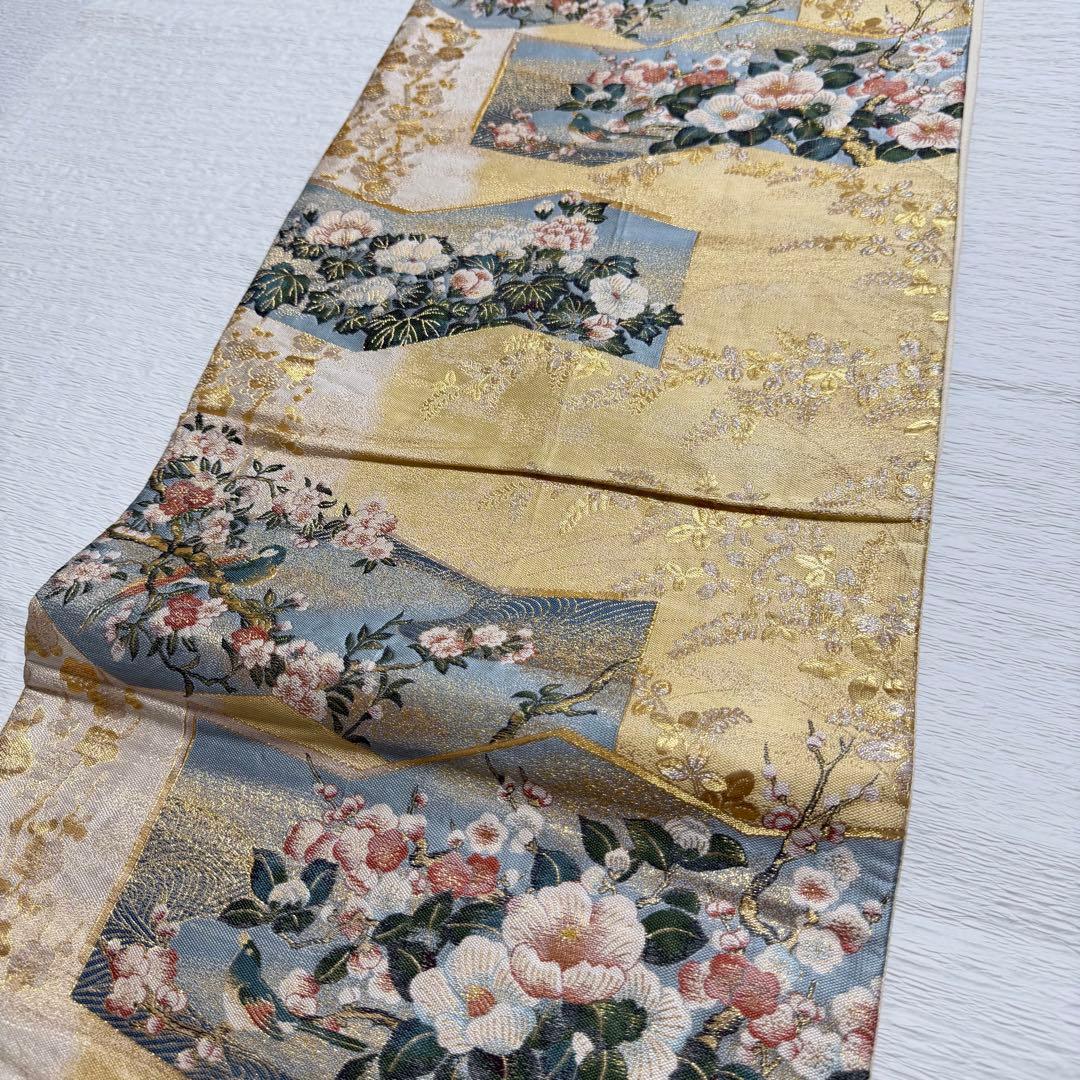 m-97 本金箔 2面 袋帯 正絹