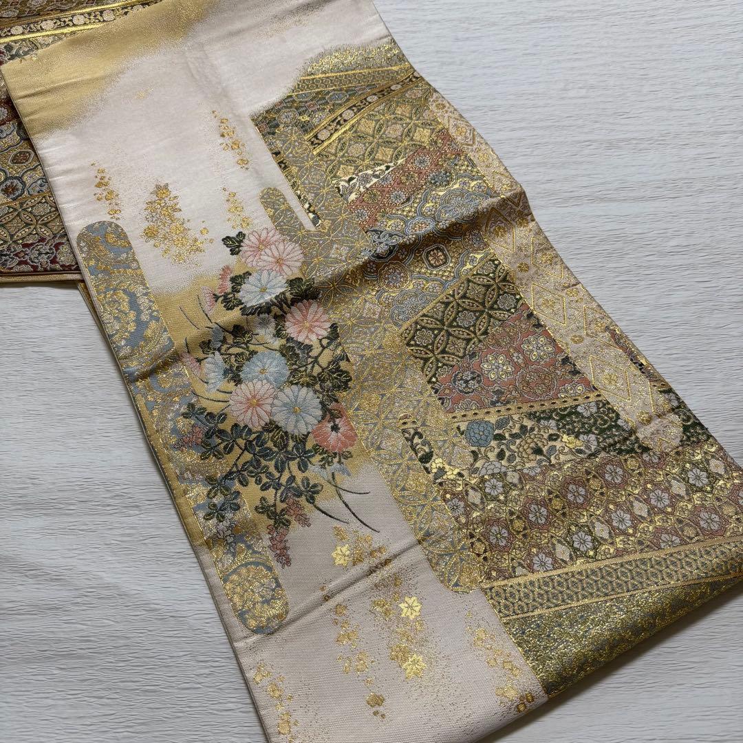 m-97 本金箔 2面 袋帯 正絹