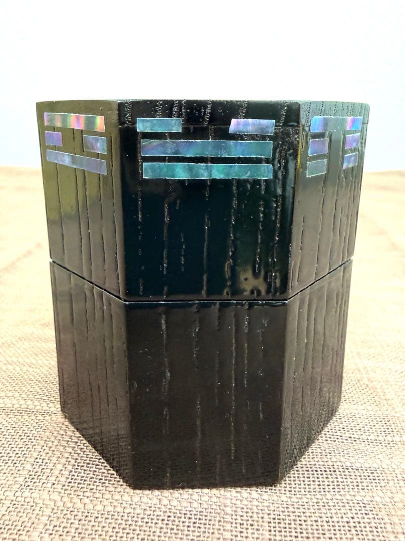 高橋峯房　八角棗　共箱　青貝　八卦文　　 美品　茶道具　茶入