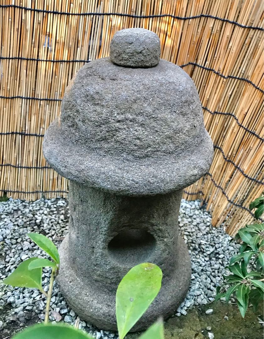 【天然自然石・石灯篭・露地庭灯篭・坪庭灯篭】庭石オブジェ置物ガーデニング造園坪庭