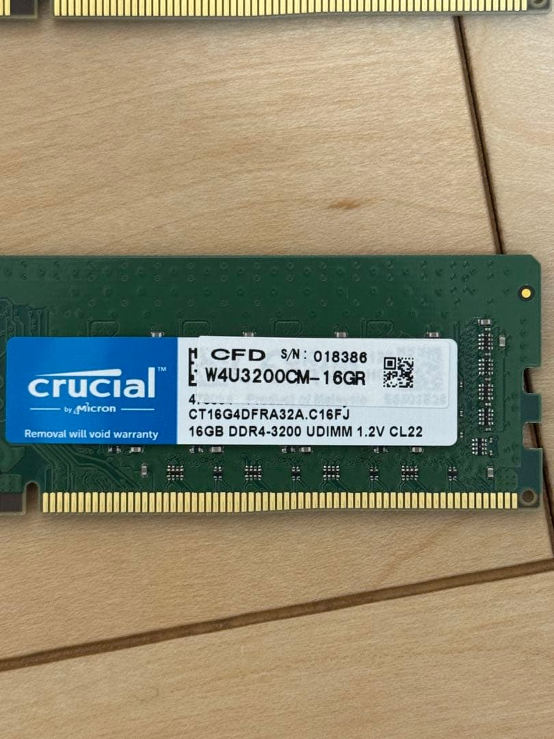 m*o様 Crucial DDR4-3200 16GB 4枚　計64GB