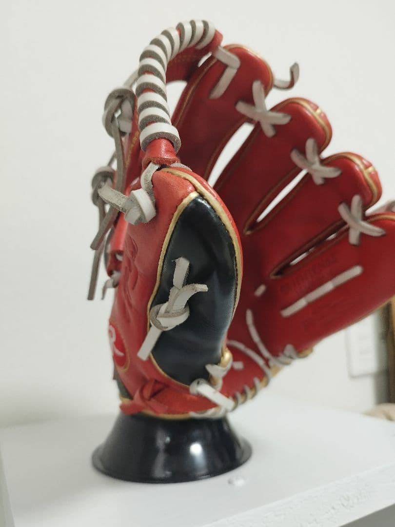 Rawlings 軟式グラブハイパーテック ／レッド×ゴールド×ブラック