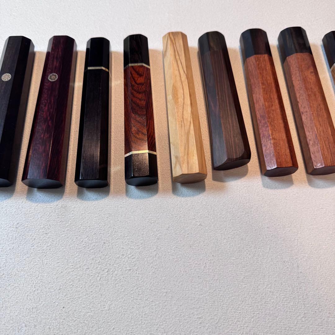 【鞘付き】 270mm 墨流し　柳刃包丁 紫檀八角柄 鏡面 刺身用