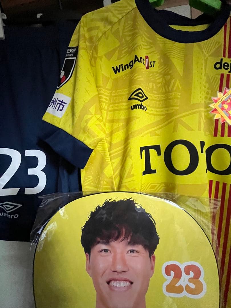 ギラヴァンツ北九州 坂本翔選手2024試合用ユニフォーム上下 サイズL