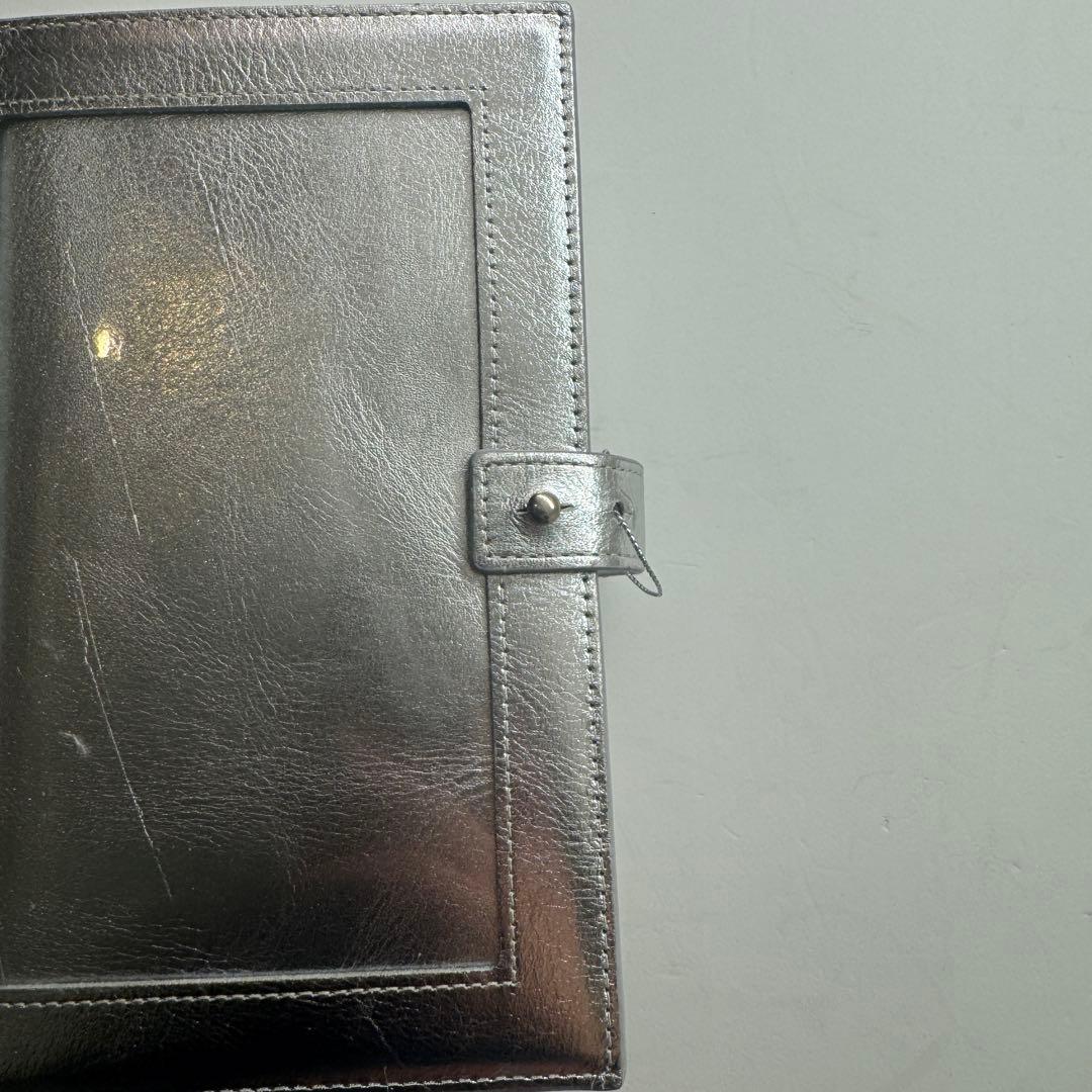 バインダー　シルバー　リボン　チャーム付き　A6