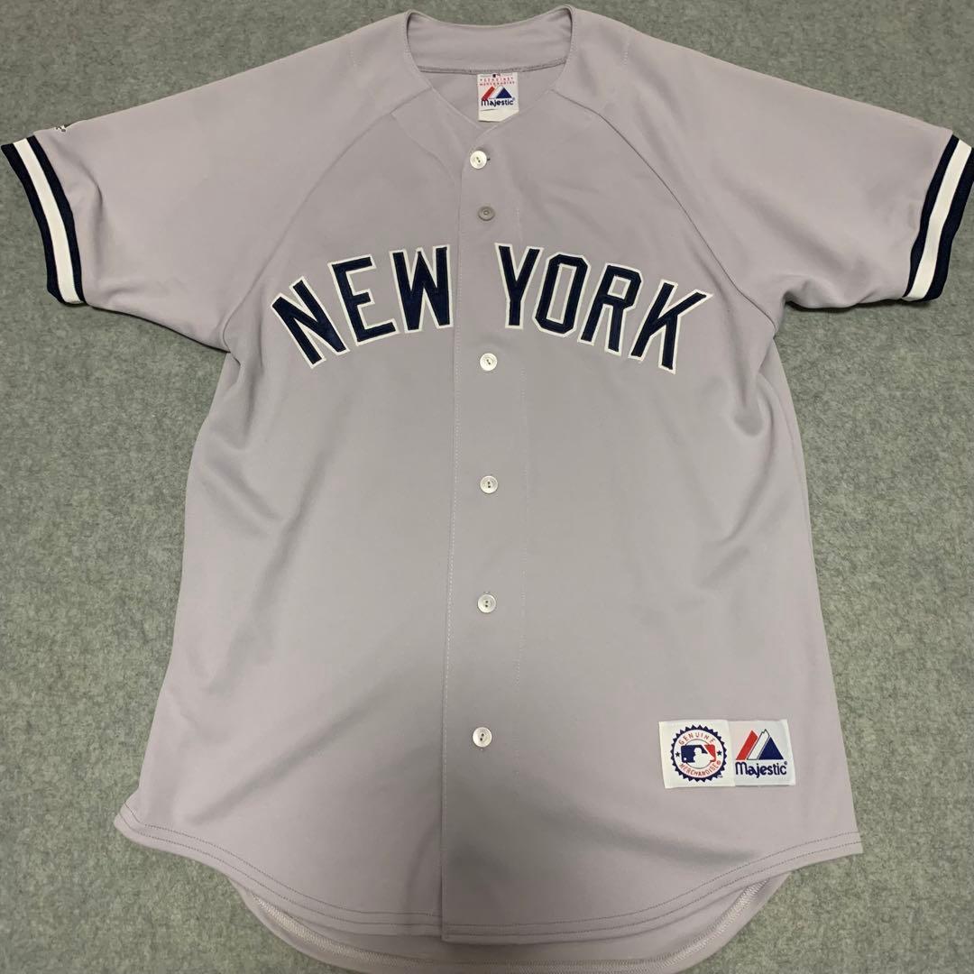 美品 90s Majestic YANKEES ヤンキース ベースボールシャツ