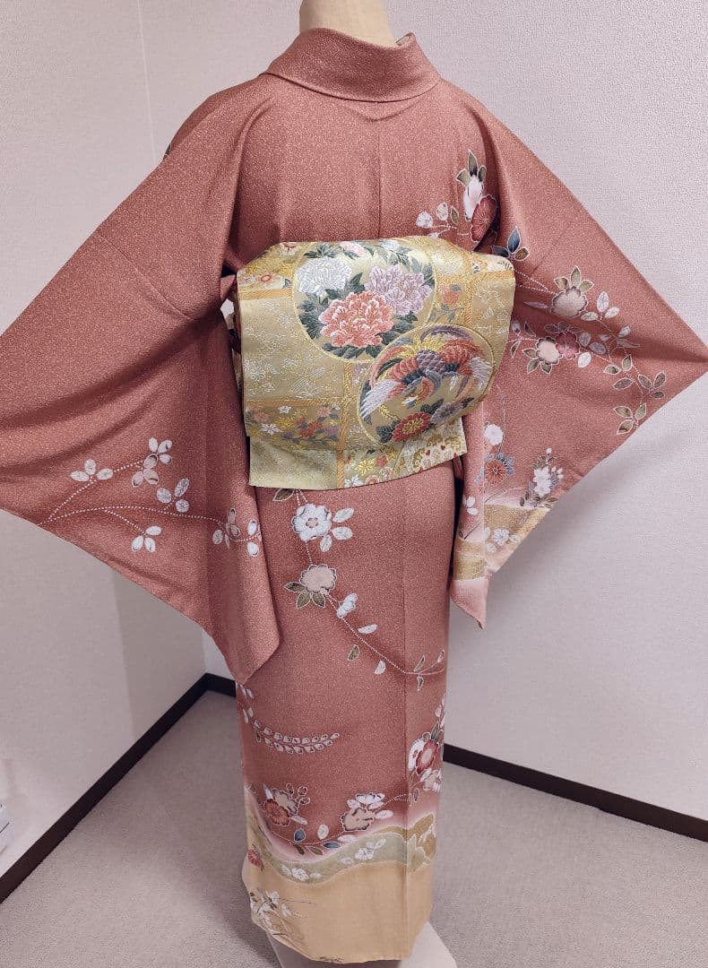 ❰6269❱ フルセット　訪問着 やまと　袋帯　帯締め　帯揚げ　正絹　着物