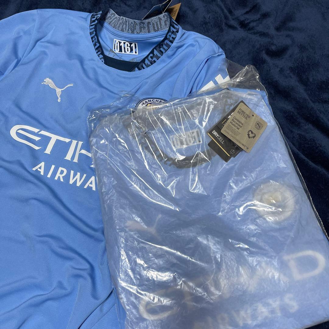 kamo 新品袋入り　マンチェスター・シティ Puma ジャージ ブルー