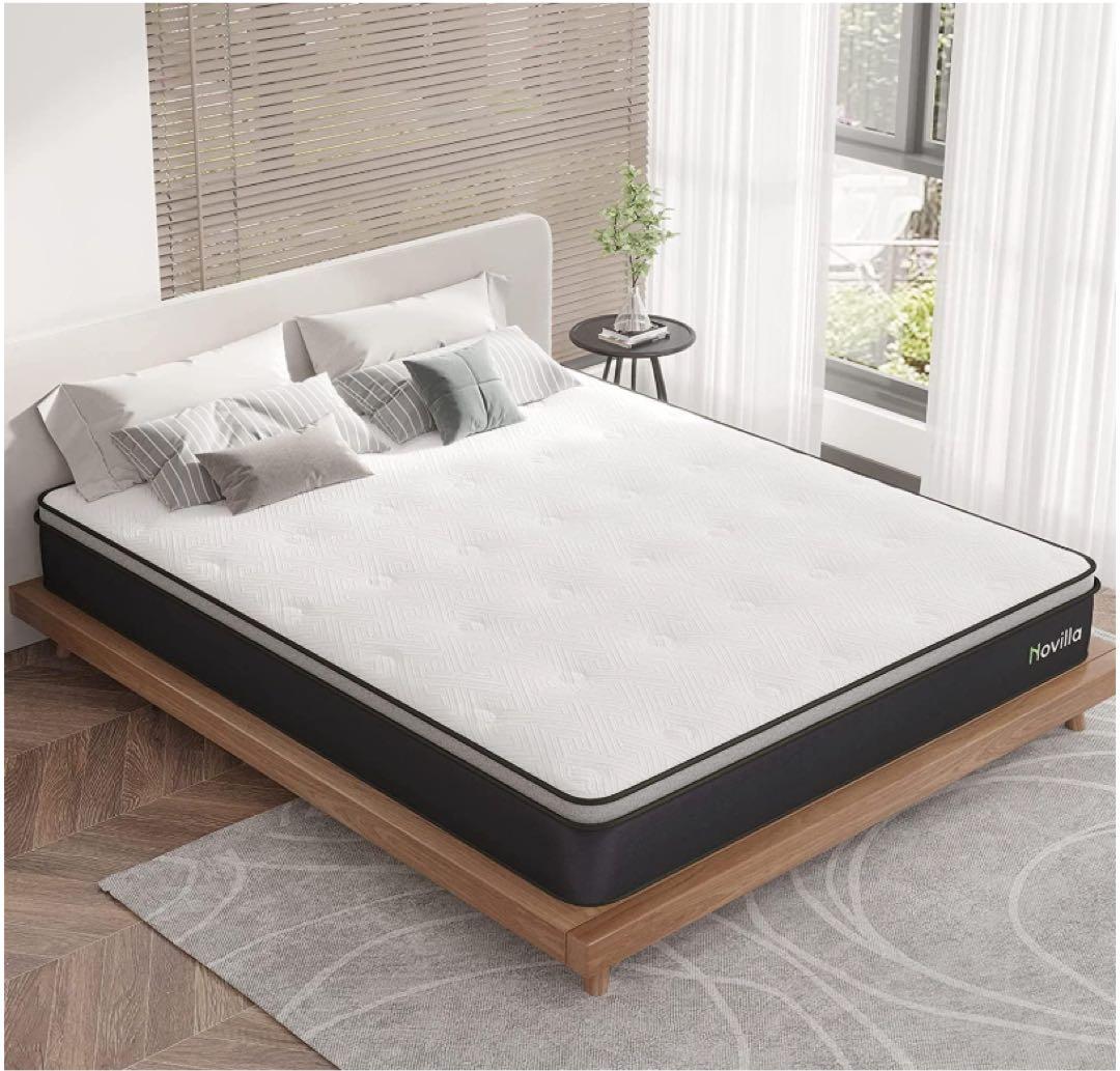 マットレス クイーン ポケットコイル 24cm メモリーフォーム9層構造 高反発