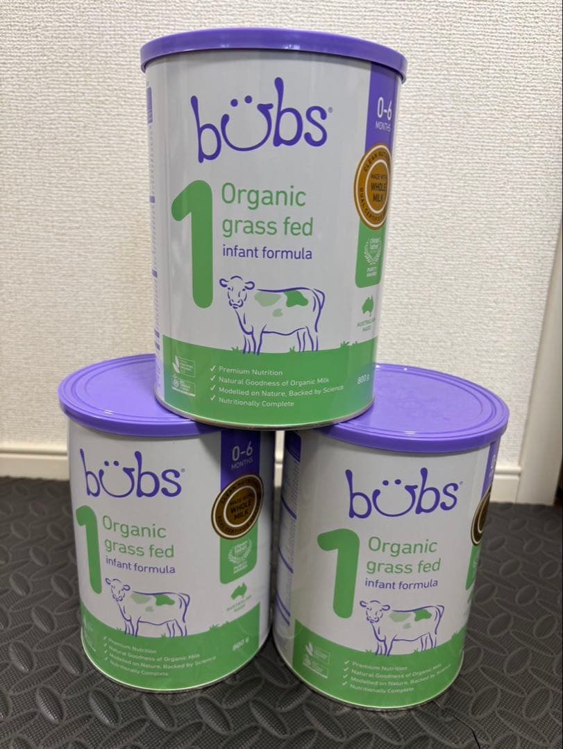 Bubs バブズ オーガニック粉ミルク STEP1 3缶セット