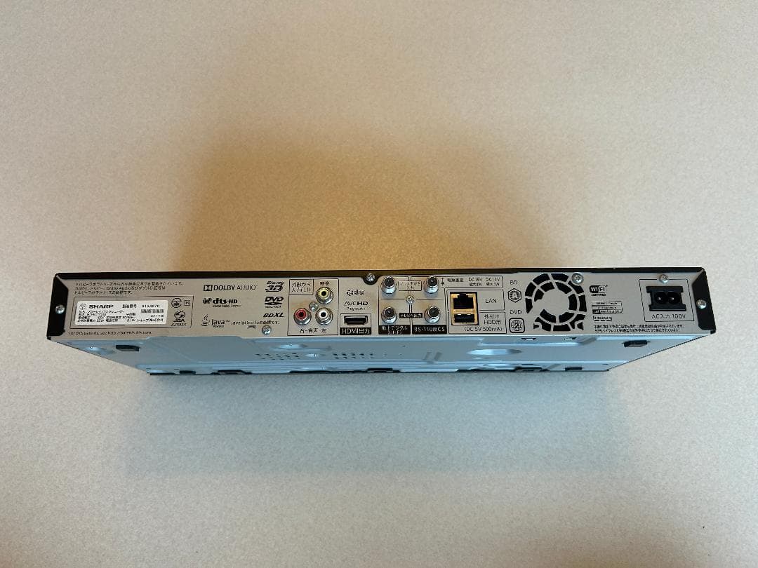 AQUOS BD-NT1000 ブルーレイレコーダー 2017年製