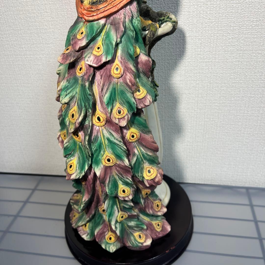 【匿名配送】孔雀　置物　置き物　オブジェ　ピーコック　サンクチュアリ　孔雀の楽園