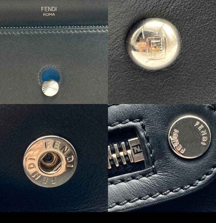 極美品 ポーチ 袋付　フェンディ　ドットコム　2wayバッグ　ブラック