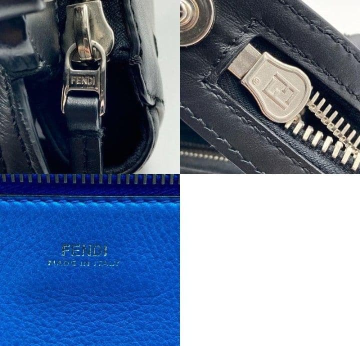 極美品 ポーチ 袋付　フェンディ　ドットコム　2wayバッグ　ブラック