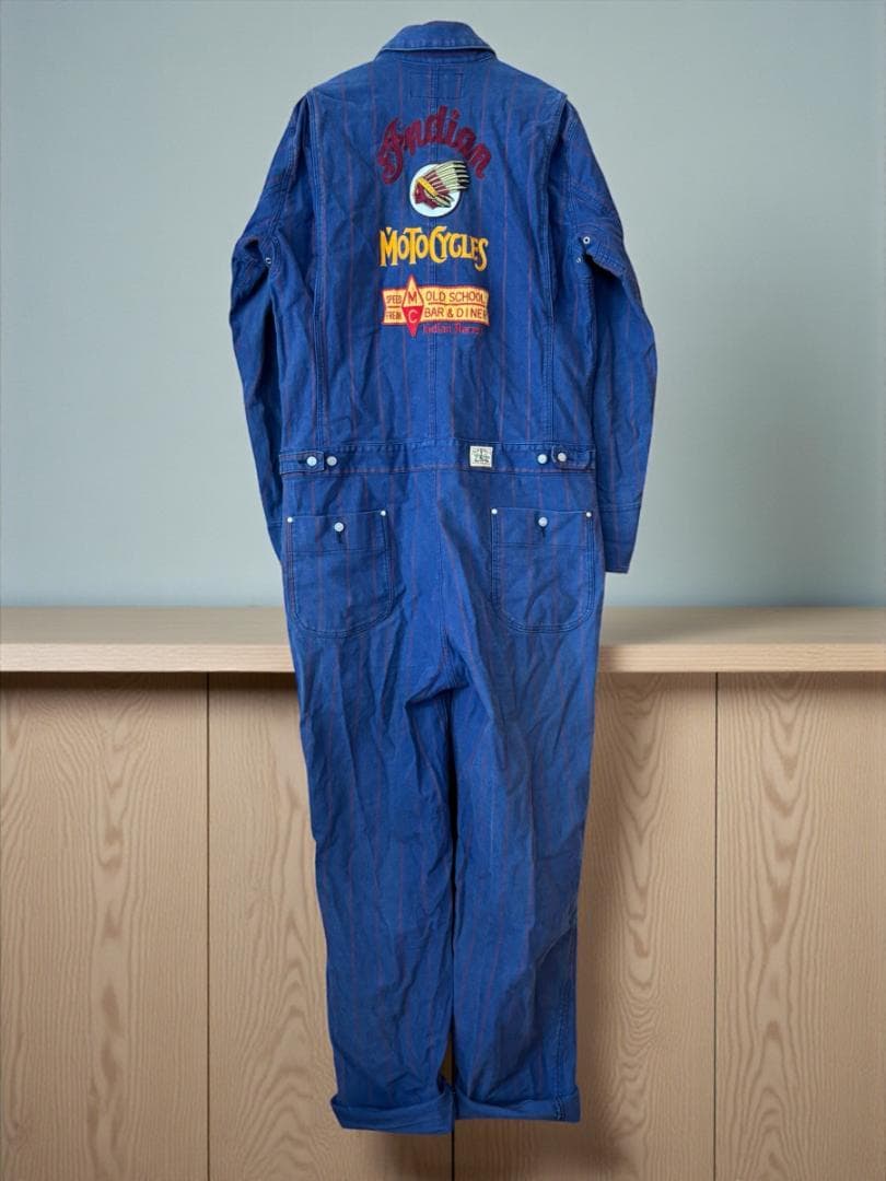 【月末セール】≪Indian Motocycles≫ヒッコリースストライプつなぎ