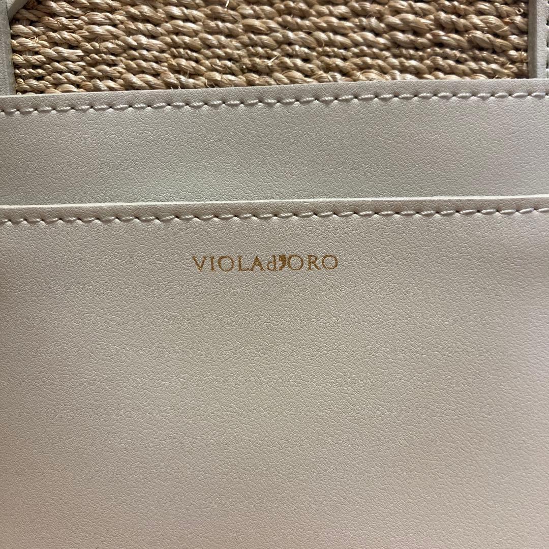 VIOLAd'ORO かごバッグ　ホワイト