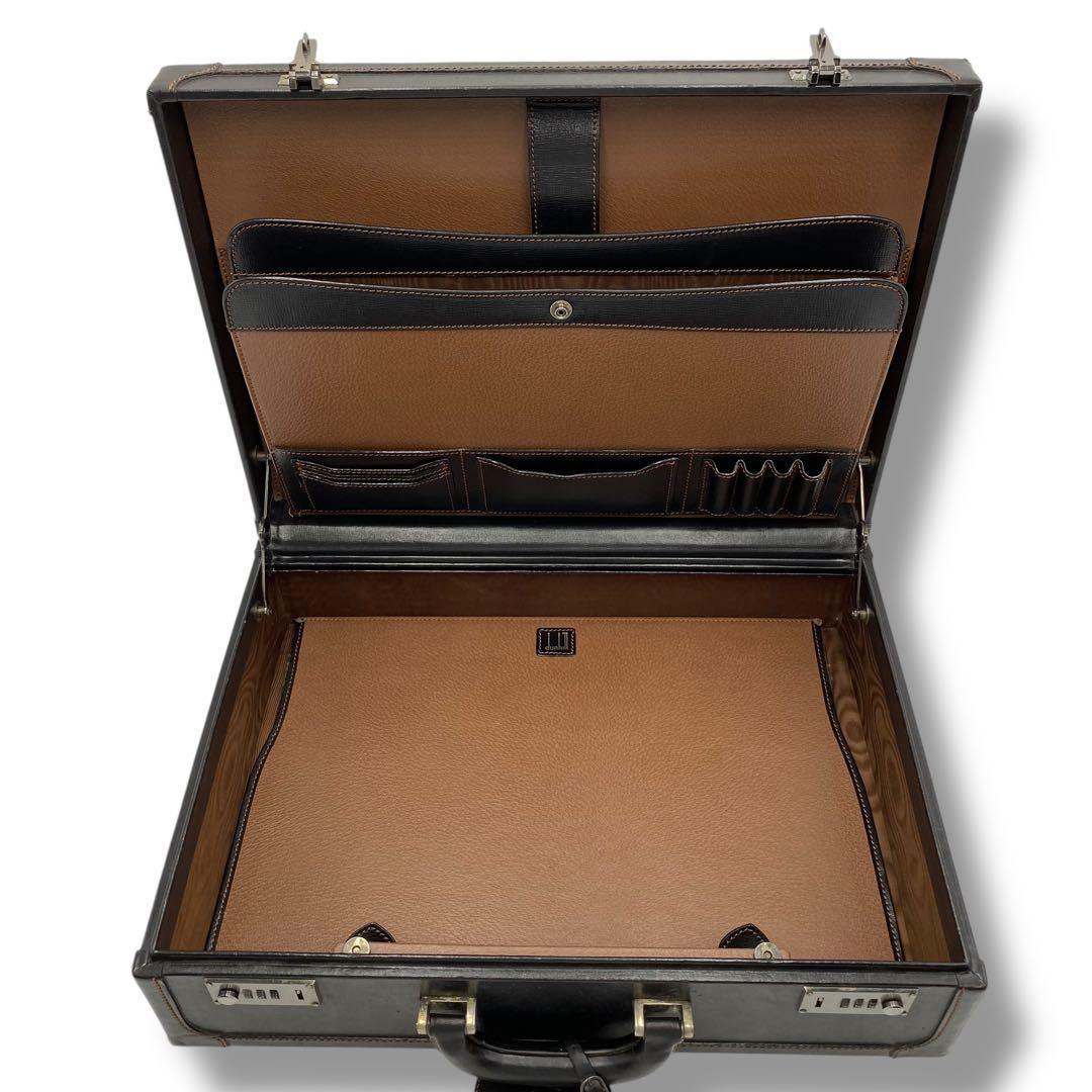 美品 dunhill ダンヒル ビジネス アタッシュケース バッグ レザー 黒