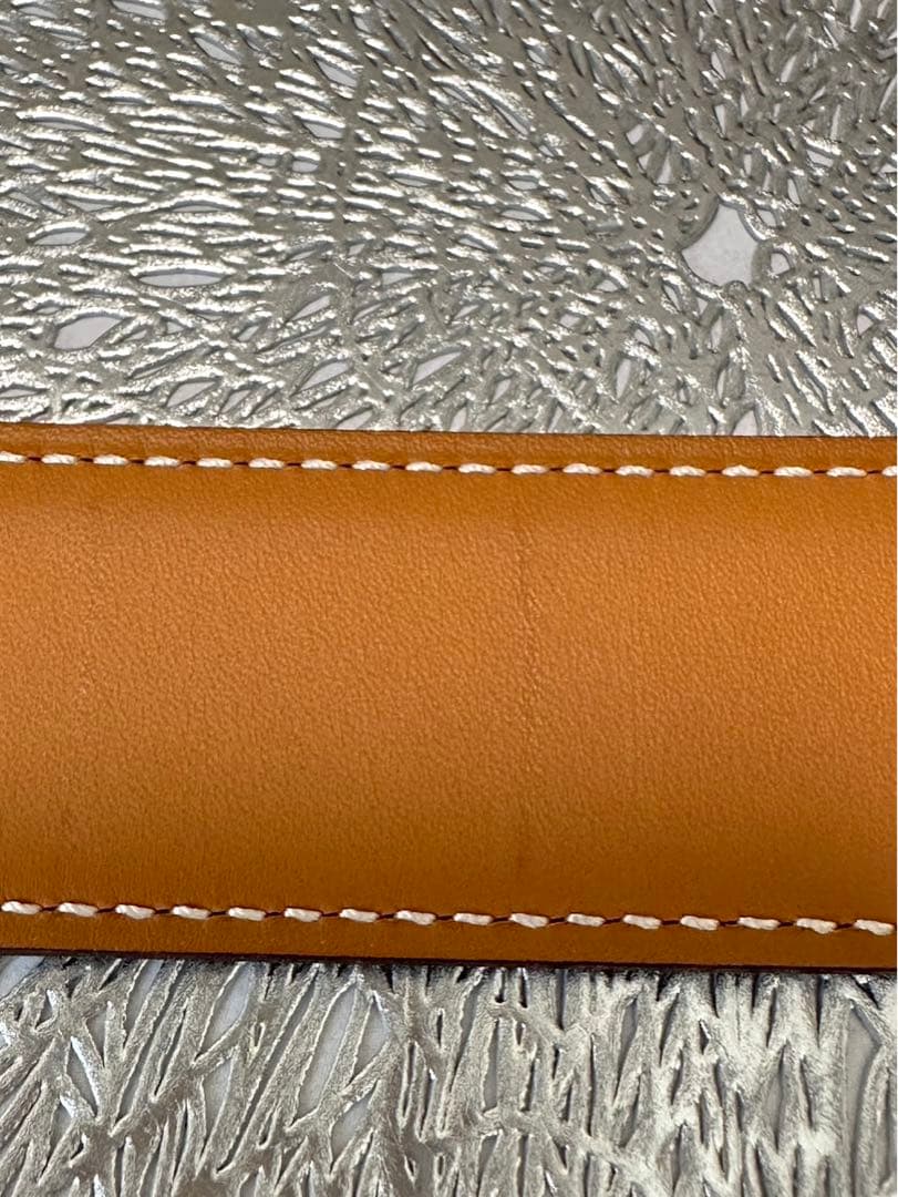 【美品】HERMES エルメスリバーシブルベルト75 エブリンバックルシルバー