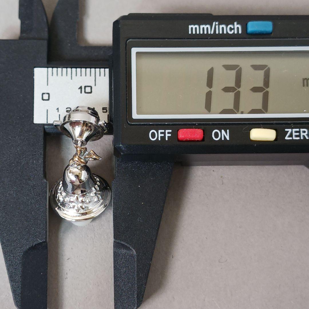 【良品】TASAKI タサキ ピンブローチ タイピン ベル K18 シルバー