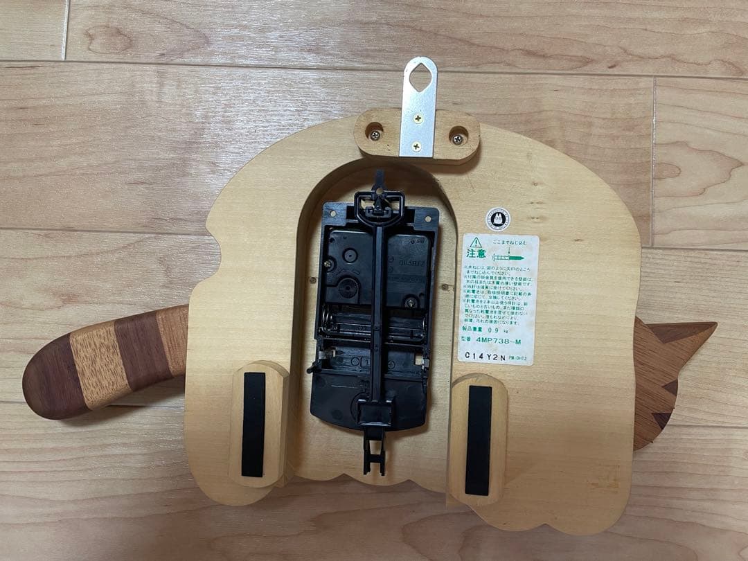 となりのトトロ　ねこバス手作り　木製柱時計